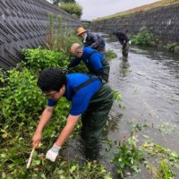 河川清掃参加